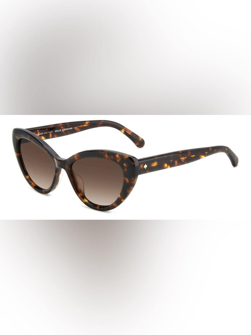 Kate Spade Capri Dark Havana 50mm Gradient Cateye Sunglasses with Case NIB - Picture 5 of 5